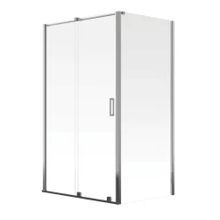 Aqualux Aquarius 6 Frameless Rectangular Shower Enclosure & Tray Reversible Left/Right Opening Chrome 1200 X 800 X 1900mm