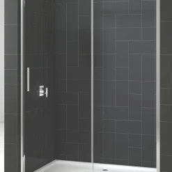 Triton Fast Fix Framed Rectangular Sliding Shower Door Chrome 1100 X 1900mm