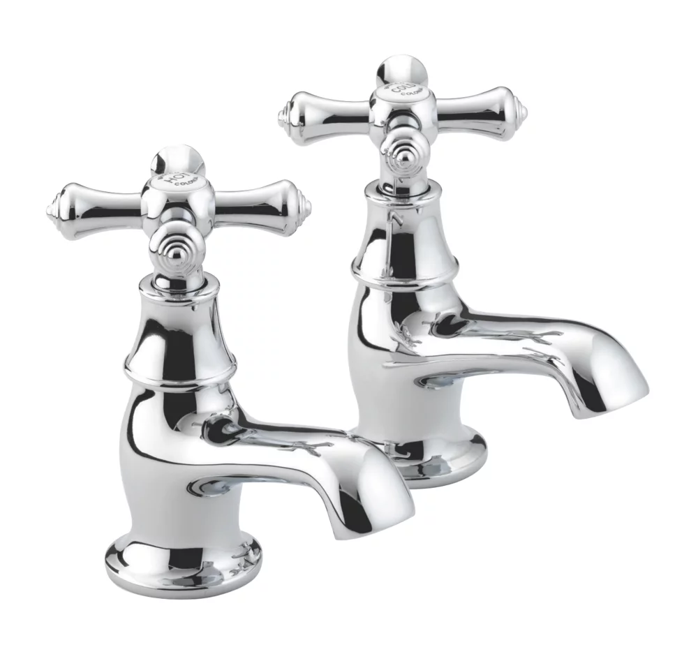Bristan Colonial Bathroom Basin Taps Chrome - Image 2