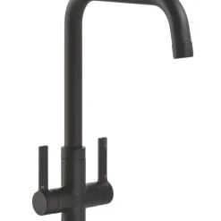 Abode Pico Quad Dual-Lever Mono Mixer Kitchen Tap Matt Black