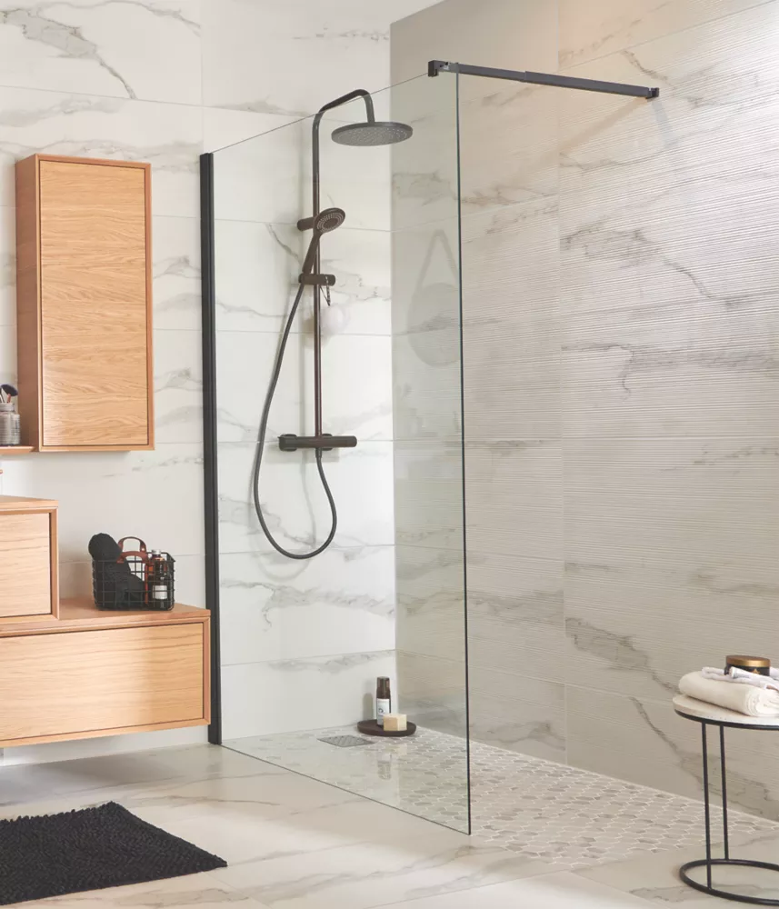 Swirl Rear-Fed Exposed Black Thermostatic Concentric Mixer Shower With Diverter - Image 5