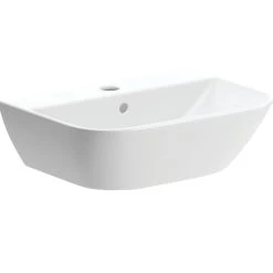 Essentials Smooth Y Round Cloakroom Basin 1 Tap Hole 450mm