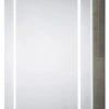 Essentials 1-Door Mirrored Bathroom Cabinet With Shaver Socket & Demister With 3560lm LED Light Chrome Effect 500 X 138 X 700mm