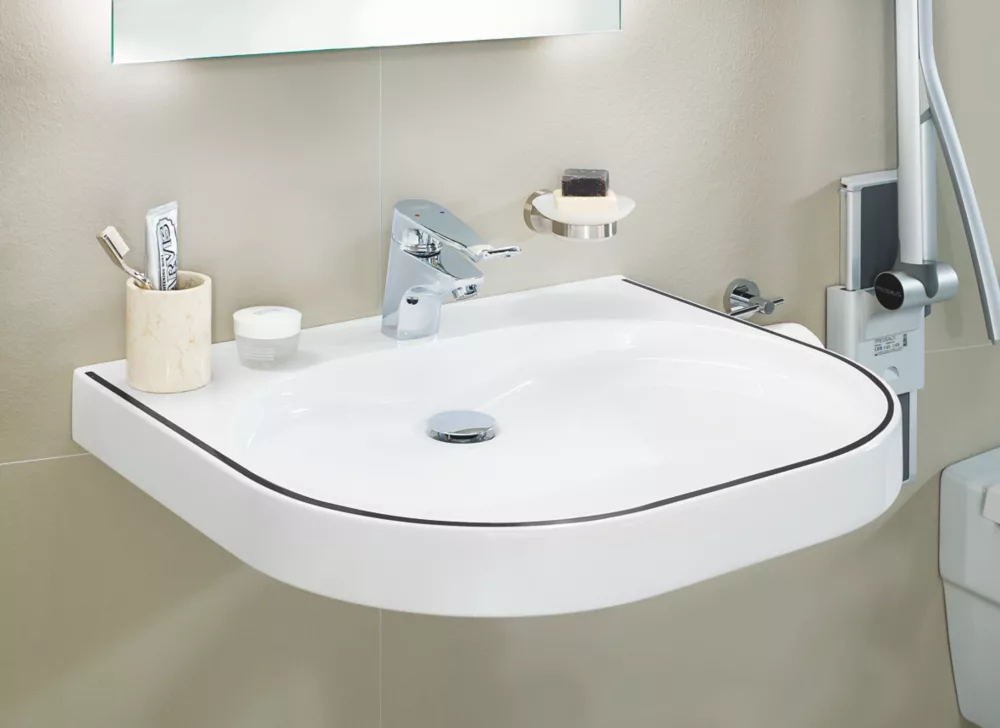 Franke VariusCare Accessible Wash Basin 1 Tap Hole 600mm - Image 2