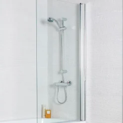 Essentials Semi-Framed Clear Bath Shower Screen 780 X 1400mm