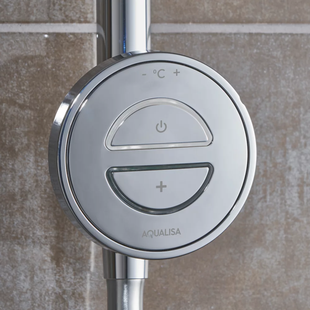 Aqualisa Smart Link HP/Combi Ceiling-Fed Chrome Thermostatic Smart Shower - Image 3