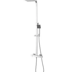 ETAL Marilia Rear-Fed Exposed Polished Chrome Thermostatic Bar Mixer Shower