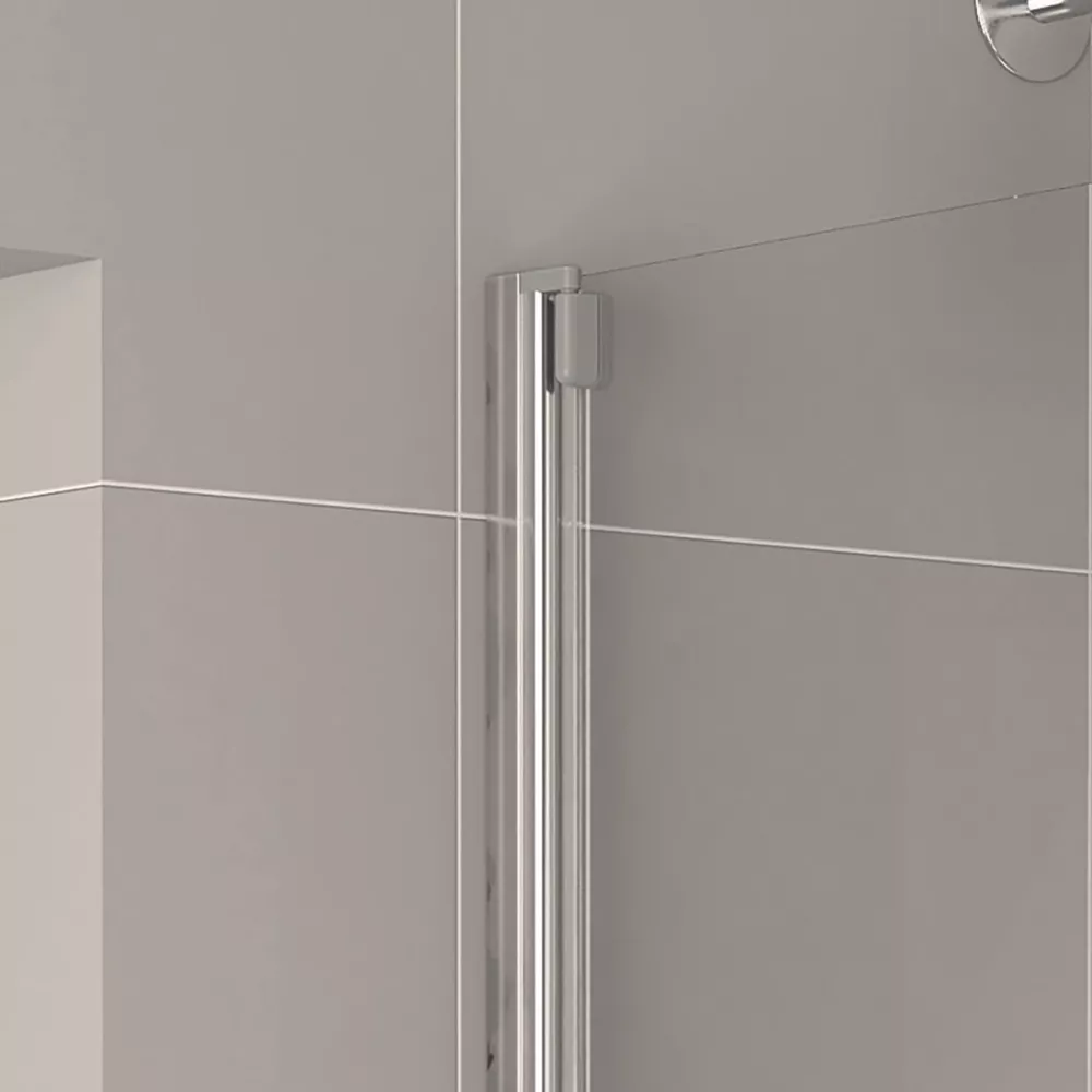 Aqualux Aqua 4 Semi-Framed Silver Bathscreen 1400 X 800mm - Image 3