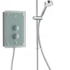 Mira Azora Dual Frosted Green 9.8kW Thermostatic Dual Outlet Electric Shower