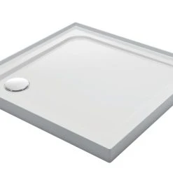 Mira Flight Low Corner Waste Square Shower Tray With 4 Upstands White 900 X 900 X 40mm