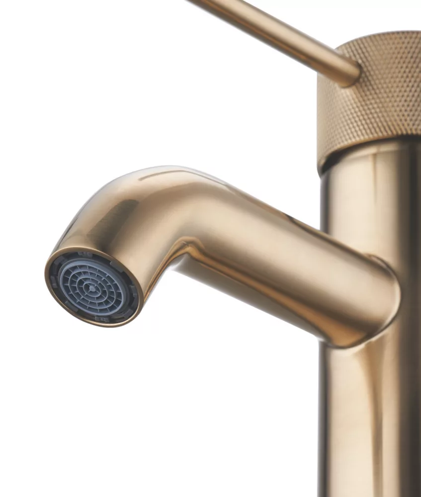 Swirl Hurst Basin Mono Mixer Gold - Image 2