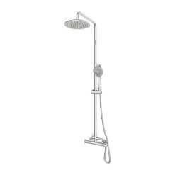 Gainsborough Round Dual Outlet HP Rear-Fed Exposed Chrome Thermostatic Mixer Shower