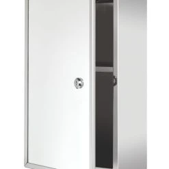 Croydex Lockable 1-Door Bathroom Medicine Cabinet 250 X 130 X 400mm