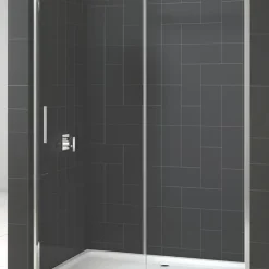 Triton Fast Fix Framed Rectangular Sliding Shower Door Chrome 1200 X 1900mm