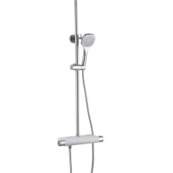 ETAL Garda Rear-Fed Exposed Polished Chrome Thermostatic Bar Mixer Shower