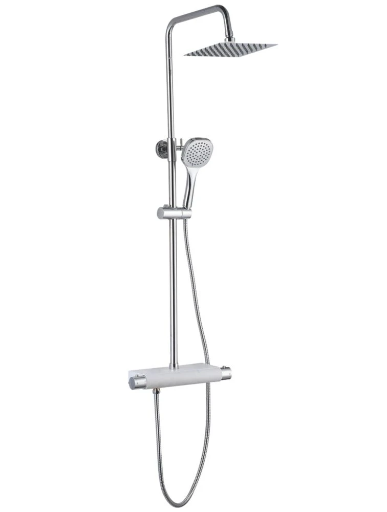 ETAL Garda Rear-Fed Exposed Polished Chrome Thermostatic Bar Mixer Shower