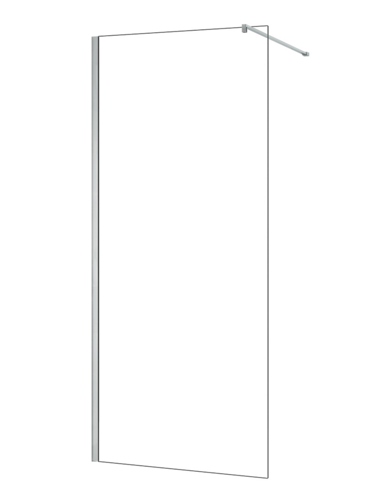 Triton Neo Frameless Showerwall & Swivel Panel Chrome 1400 X 2015mm