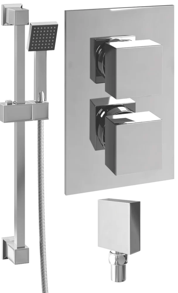 ETAL Spahr Rear-Fed Concealed Polished Chrome Thermostatic Mixer Shower