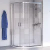 Aqualux Edge 6 Semi-Frameless Offset Quadrant Shower Enclosure LH/RH Polished Silver 1200 X 800 X 1900mm