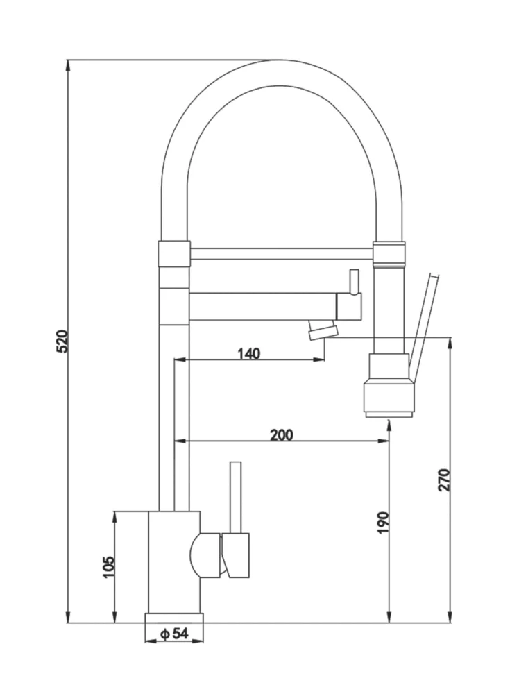 ETAL Goda Multi-Use Kitchen Mixer Tap Matt Black - Image 2