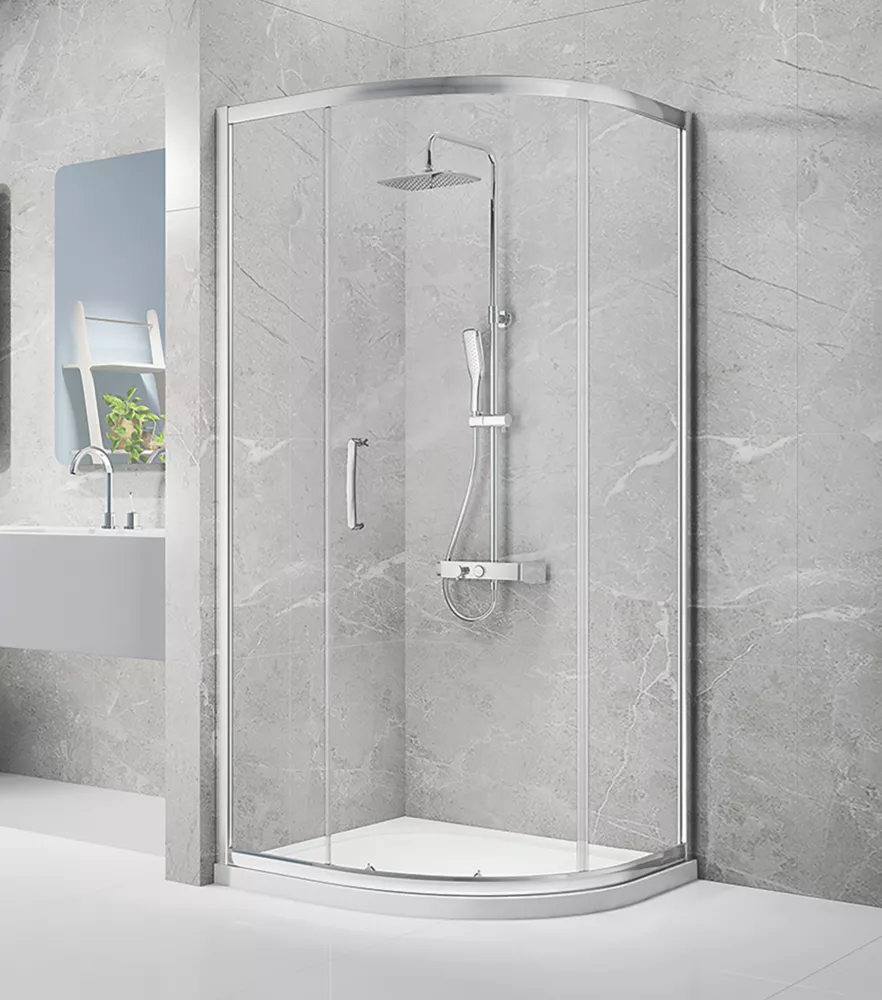Triton Neo Eight Framed Offset Quadrant Sliding Shower Door Chrome 1200 X 1900mm 1 Triton Neo Eight Framed Offset Quadrant Sliding Shower Door Chrome 1200 X 1900mm