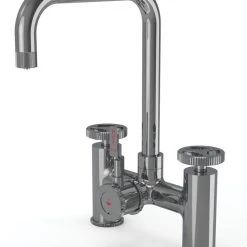 ETAL Industrial Bridge 3-in-1 Hot Water Kitchen Tap Polished Chrome