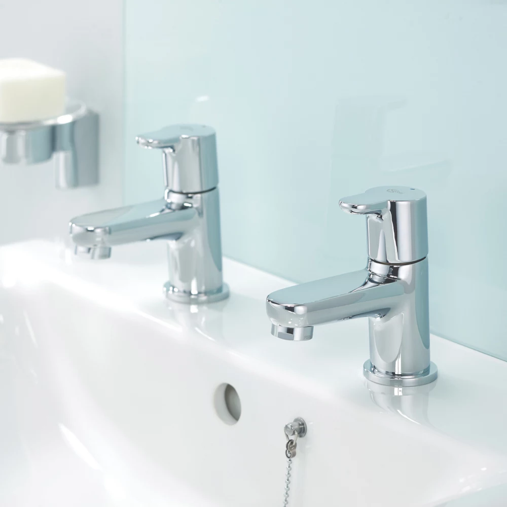 Ideal Standard Concept Basin Pillar Taps Chrome - Image 2