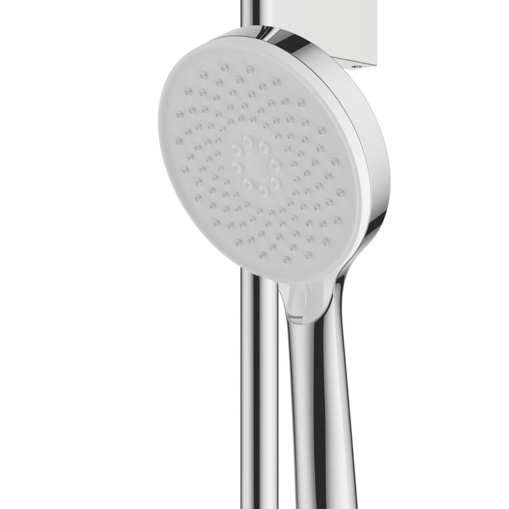 Swirl Lulworth Rear-Fed Exposed Chrome Plated Thermostatic Mixer Shower With Diverter - Image 3