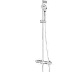 Swirl Lulworth Rear-Fed Exposed Chrome Plated Thermostatic Mixer Shower With Diverter