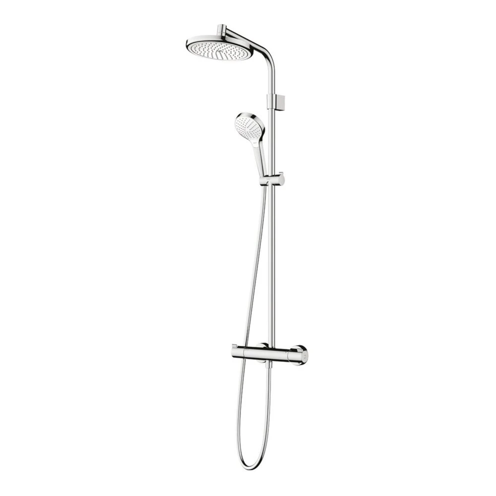 Hansgrohe Waterforms HP Rear-Fed Exposed Chrome Thermostatic Mixer Shower