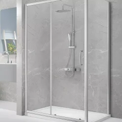 Triton Neo Eight Framed Rectangular Sliding Door Shower Enclosure Reversible Chrome 1200 X 900 X 1900mm