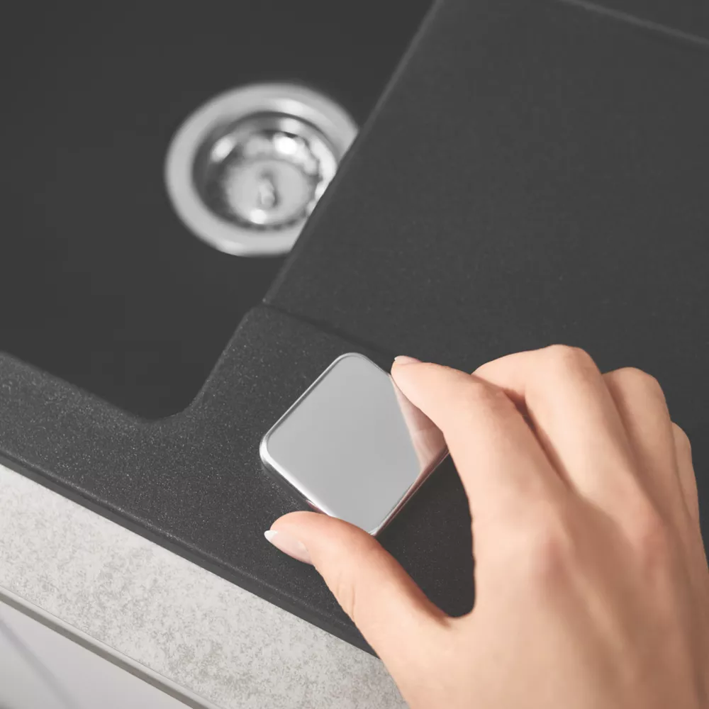 Grohe K500 1 Bowl Granite Composite Sink Black Reversible 860 X 500mm - Image 4