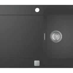 Grohe K500 1 Bowl Granite Composite Sink Black Reversible 860 X 500mm