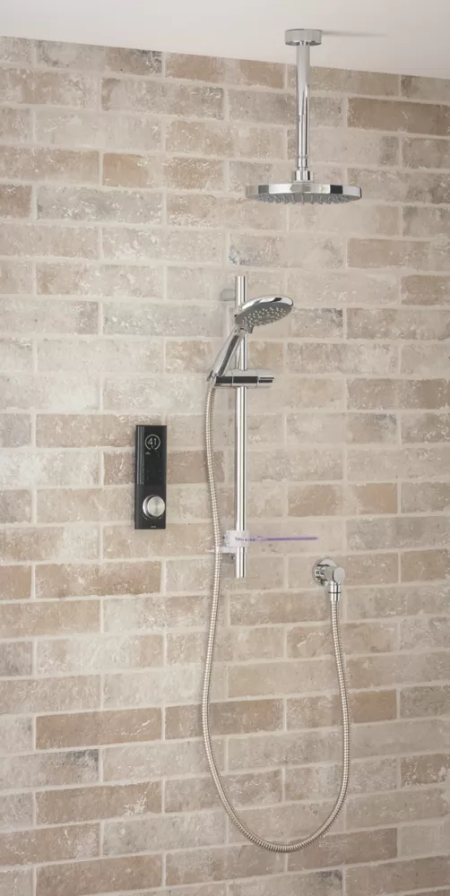 Triton H2ome Gravity-Pumped Ceiling & Rear Fed Dual Outlet Black Thermostatic Digital Mixer Shower - Image 4