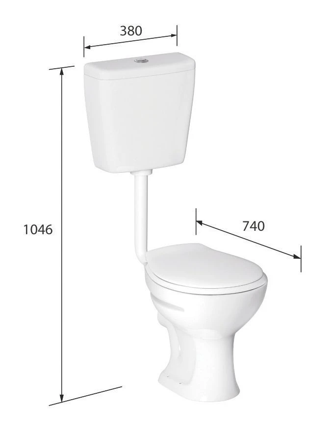 Essentials Low-Level Toilet Dual-Flush 4/6Ltr - Image 2