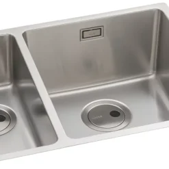 Abode Matrix 1.5 Bowl Stainless Steel Undermount & Inset Kitchen Sink RH 580 X 440mm
