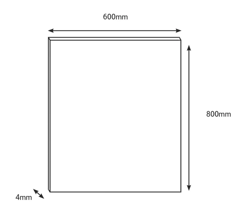 Splashwall White Crackle Tile Alloy Splashback 600 X 800 X 4mm - Image 4