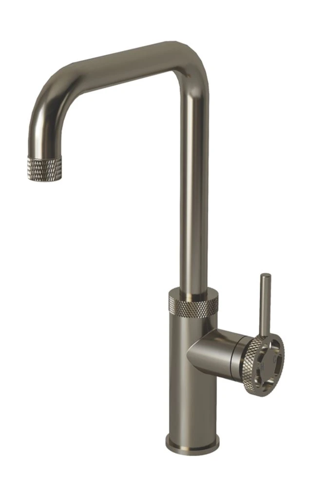 ETAL Caprise Industrial Style Kitchen Mixer Tap Brushed Steel