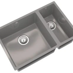 ETAL Comite 1.5 Bowl Granite Composite Kitchen Sink Gloss Grey Left-Hand 670 X 440mm