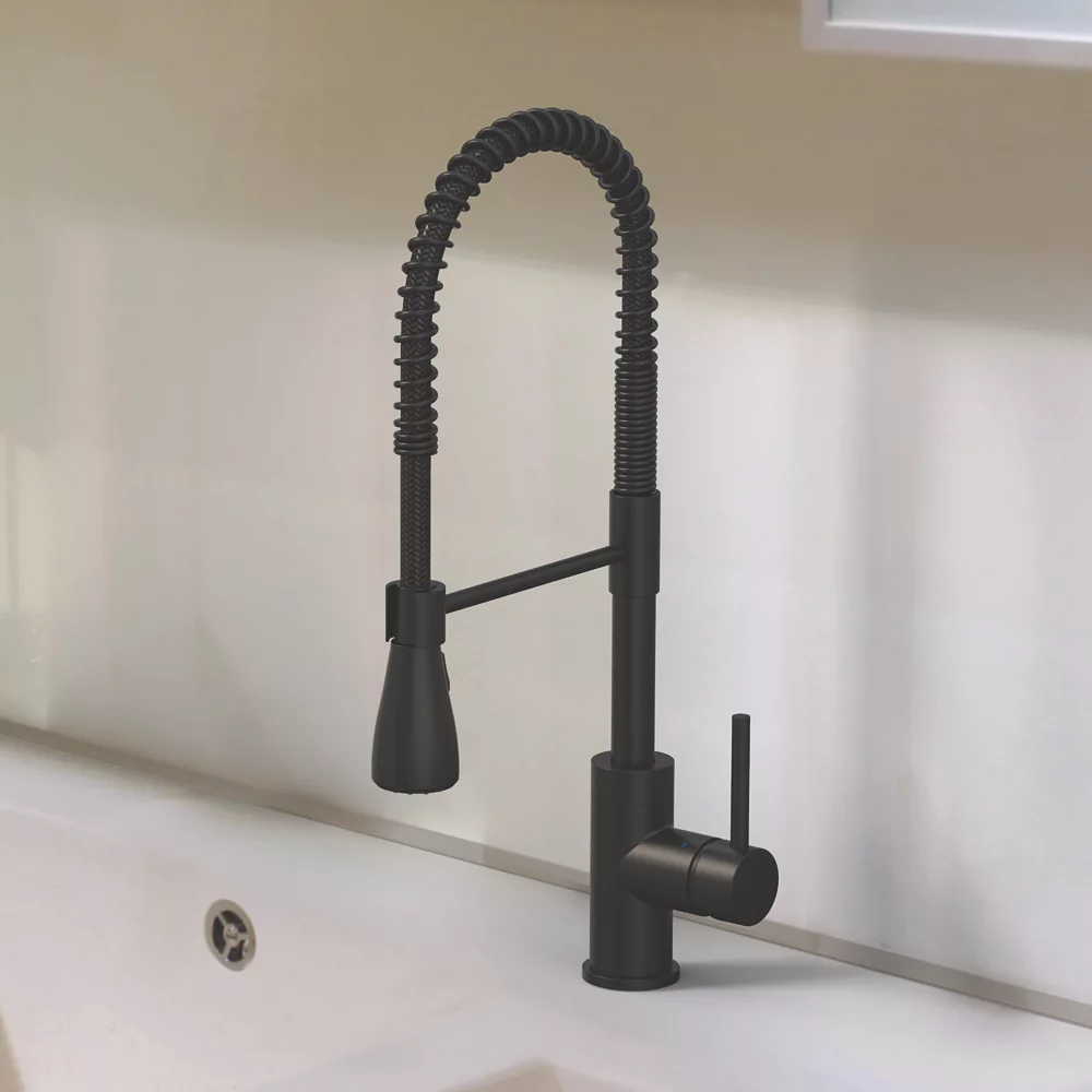 Swirl Seville Mixer Tap Matt Black - Image 2