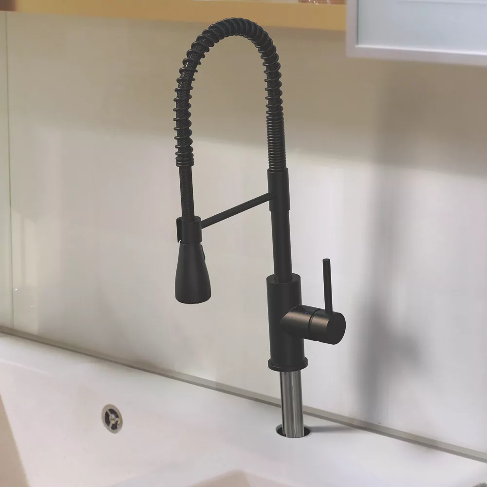 Swirl Seville Mixer Tap Matt Black - Image 3