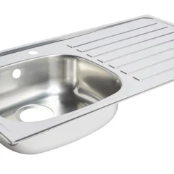 Essentials 1 Bowl Stainless Steel Kitchen Sink & RH Drainer 940 X 490mm