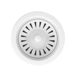 ETAL Sink Strainer Waste Without Overflow Matt White 90mm