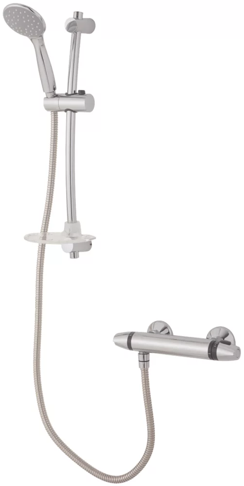 Triton Caroli Rear-Fed Exposed Chrome Thermostatic Mixer Shower