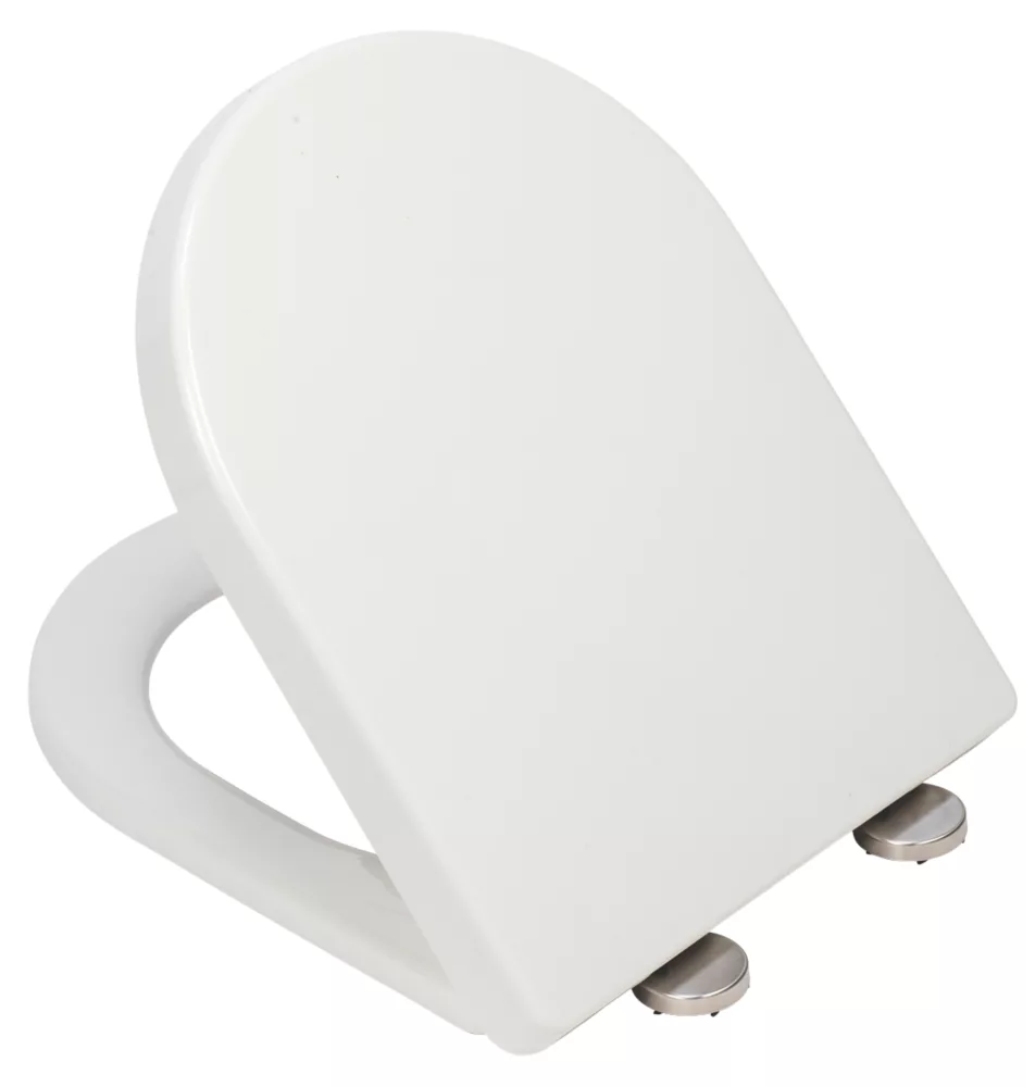 Croydex Telese Soft-Close With Quick-Release Toilet Seat Polypropylene White