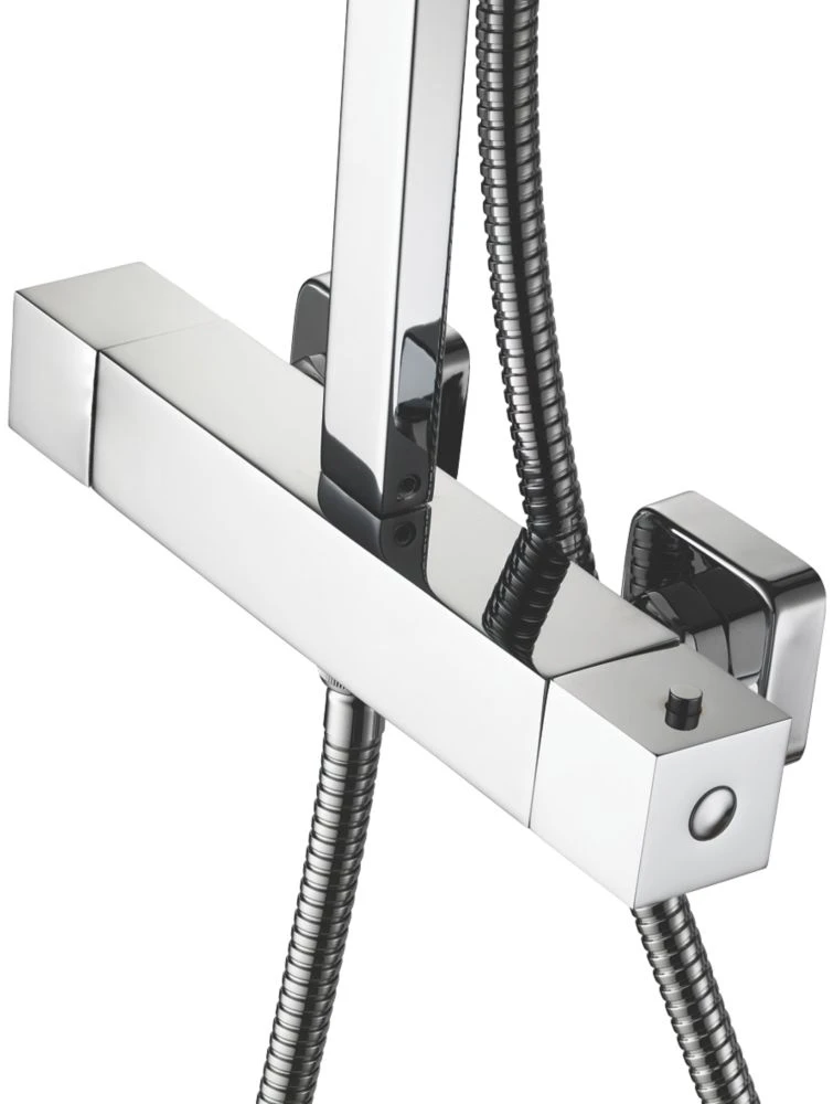 Aqualisa Sierra Rear-Fed Exposed Chrome Thermostatic Bar Diverter Mixer Shower - Image 3