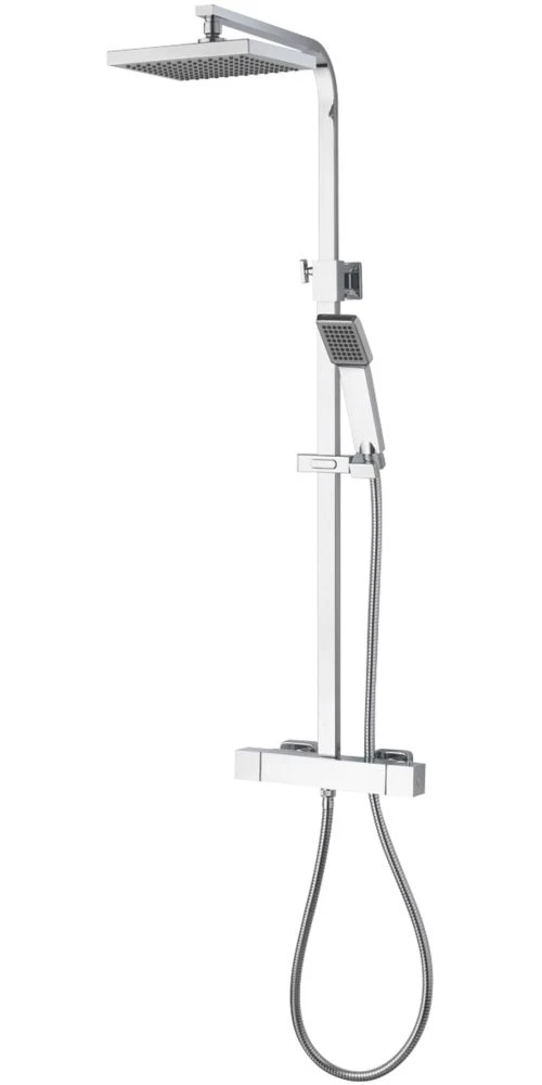 Aqualisa Sierra Rear-Fed Exposed Chrome Thermostatic Bar Diverter Mixer Shower