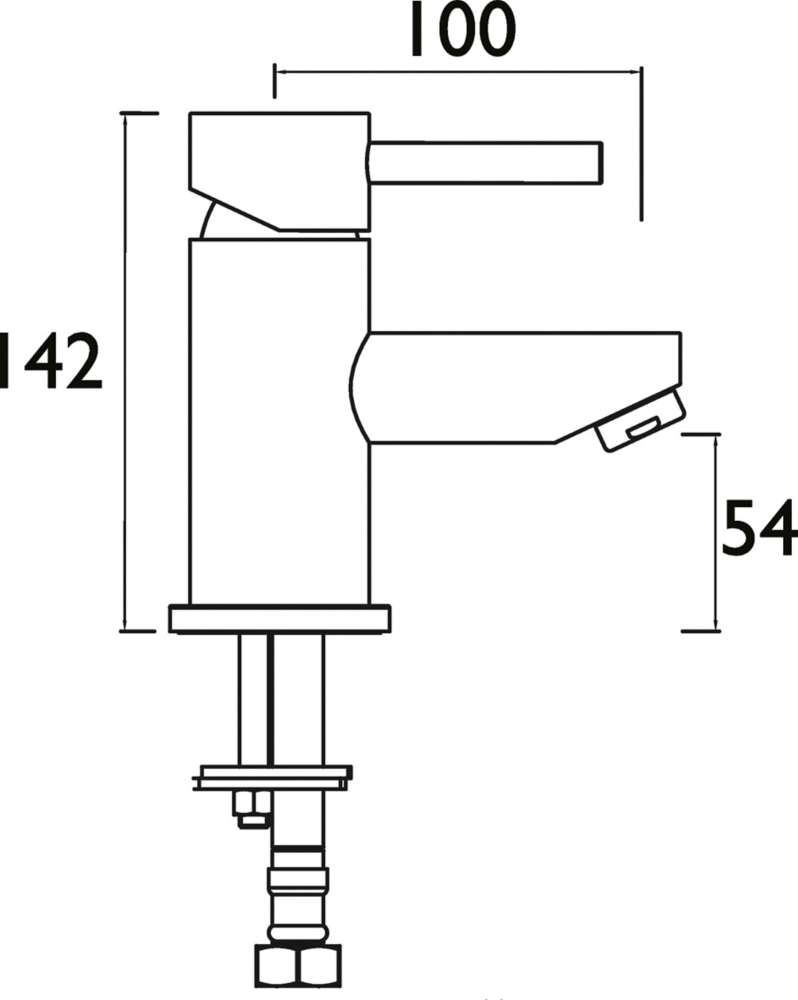 Bristan Blitz Basin Mono Mixer Tap With Clicker Waste Chrome - Image 3