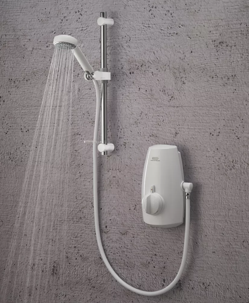 Aqualisa Aquastream Gravity-Pumped White Thermostatic Power Shower 2 Aqualisa Aquastream Gravity-Pumped White Thermostatic Power Shower - Image 2
