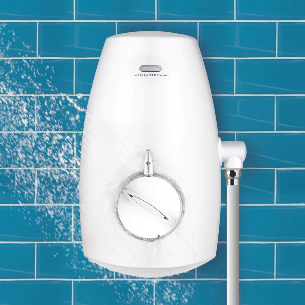 Aqualisa Aquastream Gravity-Pumped White Thermostatic Power Shower 3 Aqualisa Aquastream Gravity-Pumped White Thermostatic Power Shower - Image 3